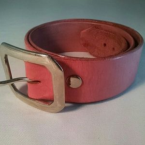 A vintage light pink leather belt